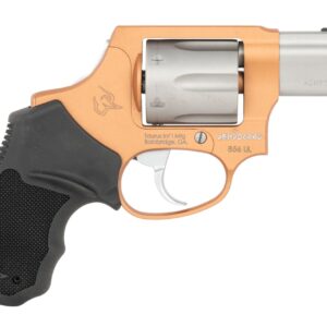 Two-tone Taurus 856 UL revolver on white background