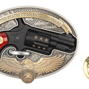 Commemorative USA 250 years revolver belt buckle