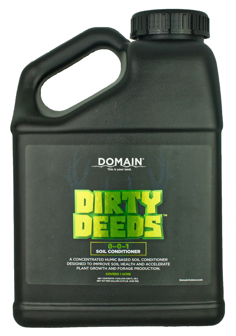 Dirty Deeds soil conditioner black jug