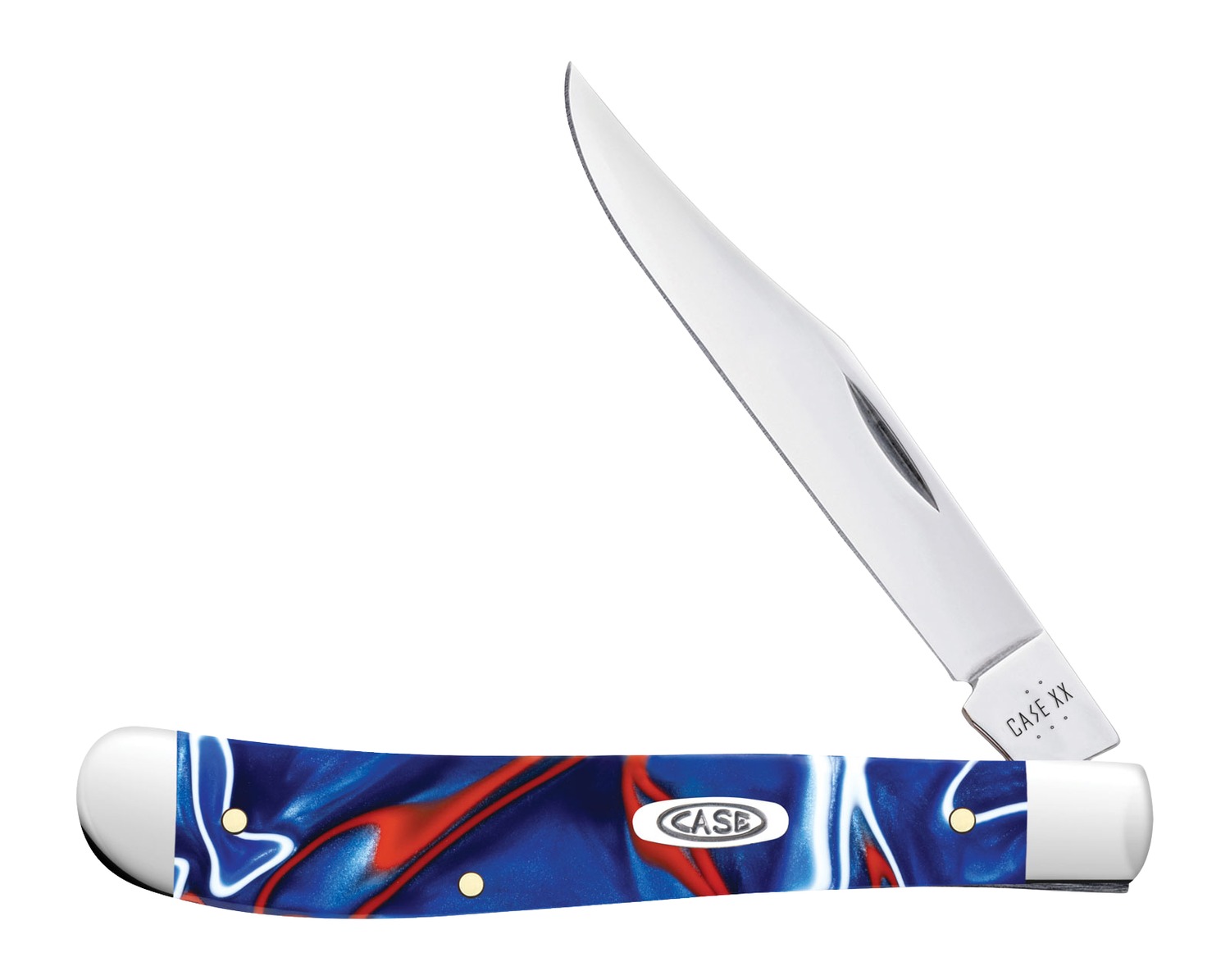 Case XX folding pocket knife with blue handle