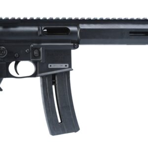 Compact AR-style pistol with extended magazine