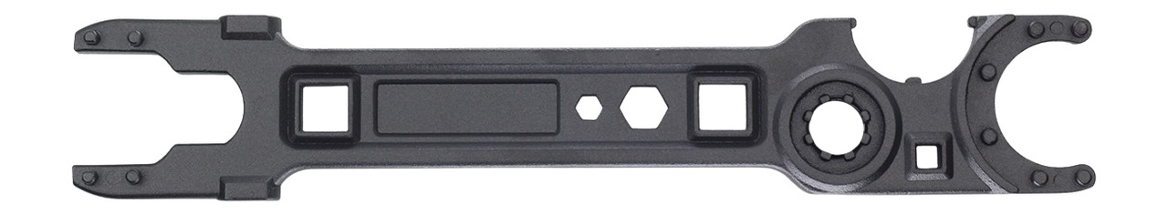 Black multi-purpose metal wrench tool