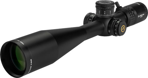 Black rifle scope with adjustment turrets