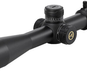 Black rifle scope with adjustment turrets