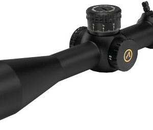 Black rifle scope with adjustment turrets