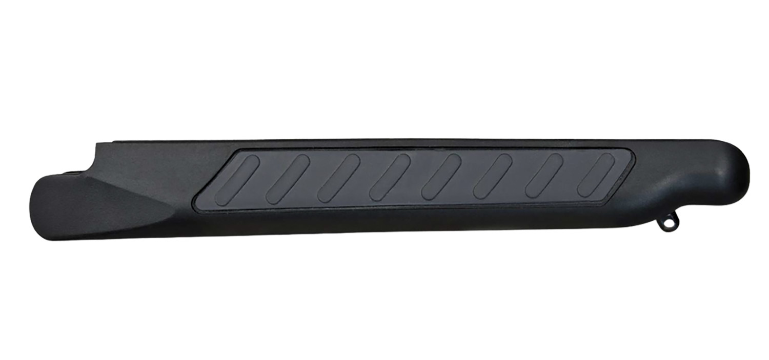 Black plastic automotive trim panel with textured insert