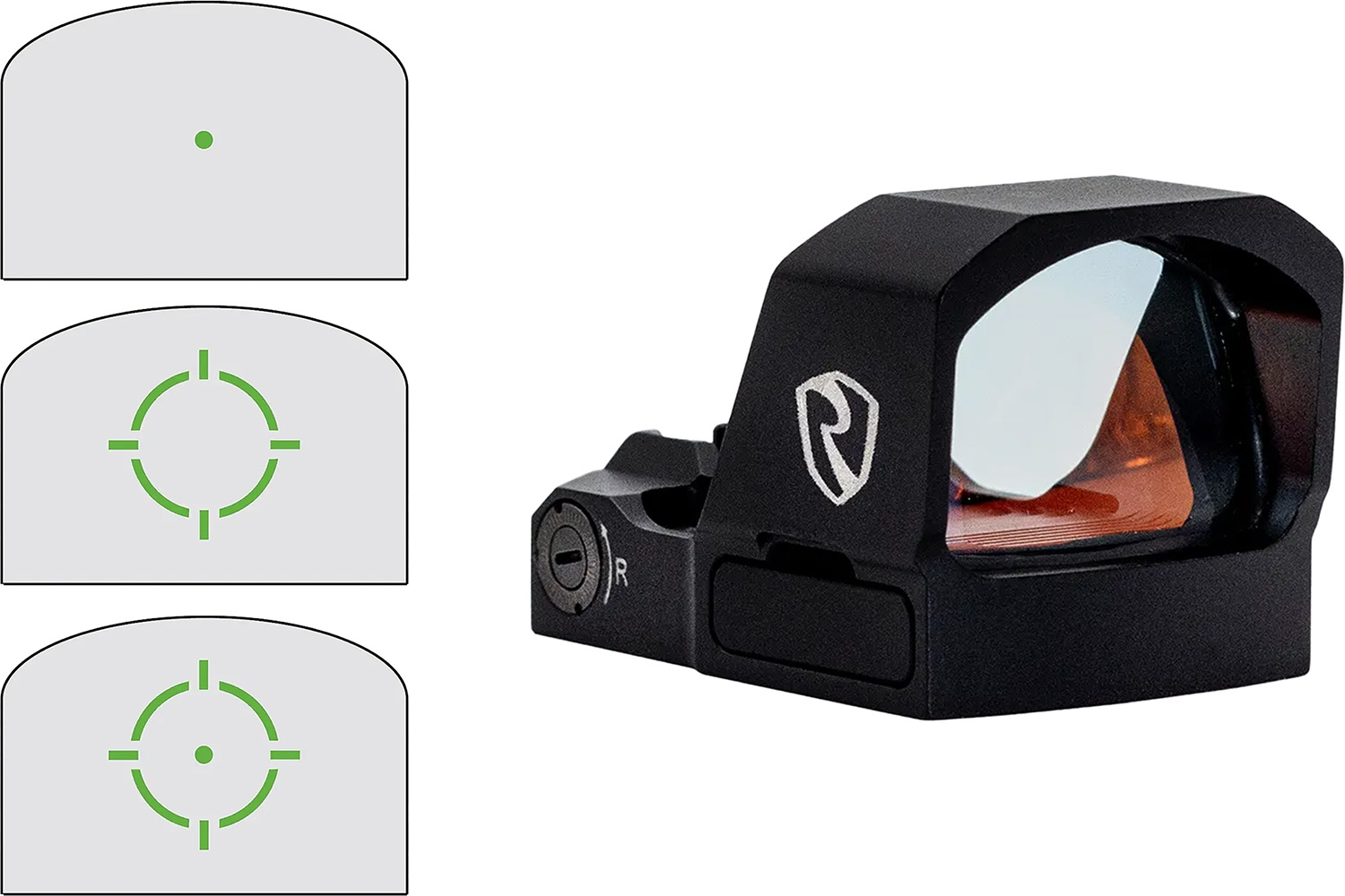 Compact red dot sight with reticle options