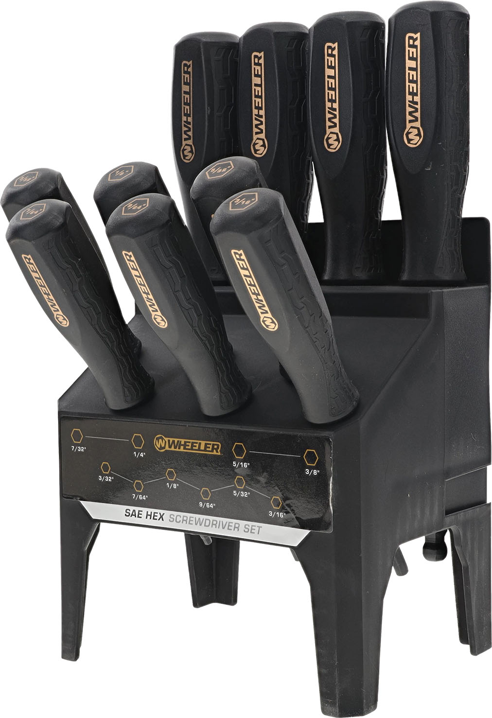 Wheeler SAE hex screwdriver set with stand