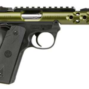 Green and black semi-automatic pistol
