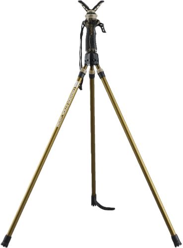 Gold aluminum tripod stand with extended legs
