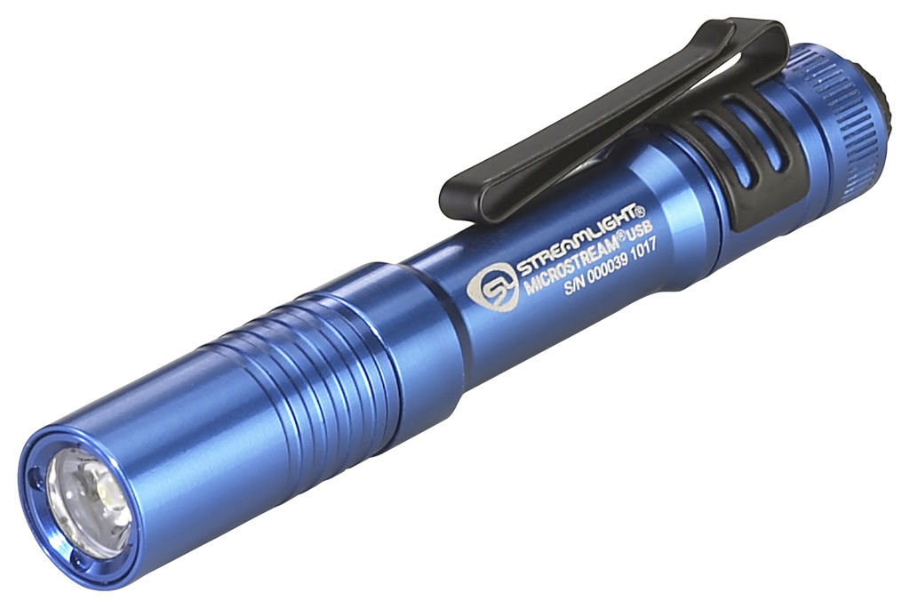 Blue Streamlight MicroStream USB pocket flashlight