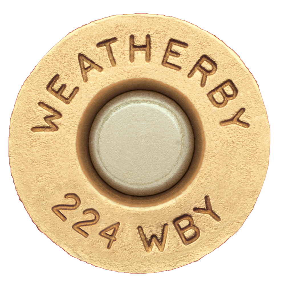 Base of Weatherby 224 WBY cartridge casing