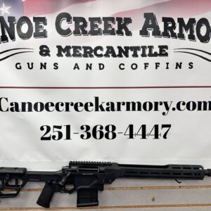 Rifle displayed beneath Canoe Creek Armory banner