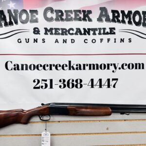 Canoe Creek Armory sign with shotgun display