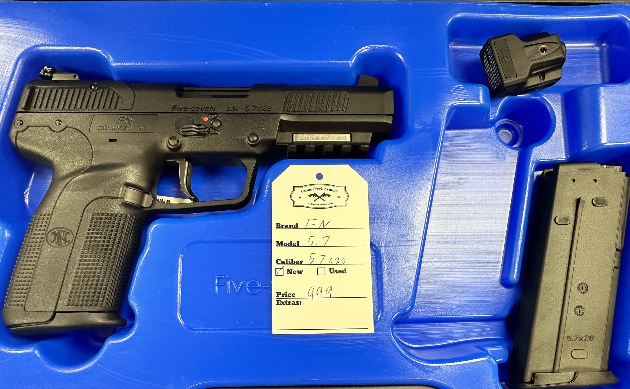 FN Five-seveN pistol in blue case
