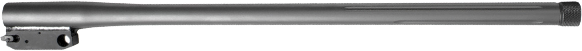 Long metal shotgun barrel isolated on white