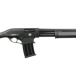 Black VRPF14 pump-action firearm with magazine