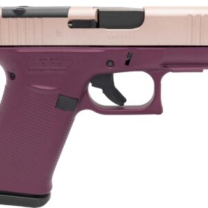 Two-tone Glock handgun on white background