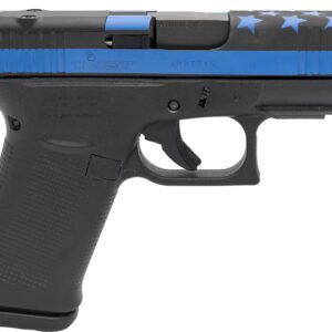 Black and blue custom semi-automatic handgun
