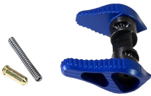 Blue metal clamp with screw and insert