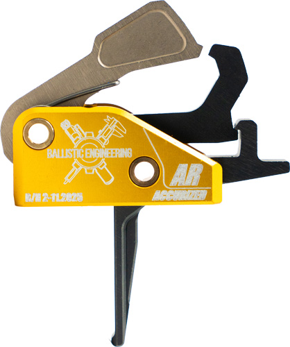 AR trigger assembly with yellow housing