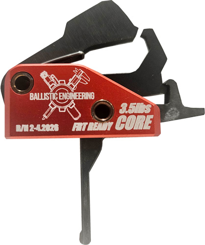 Red and black rifle trigger assembly component