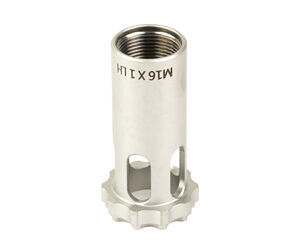 Metal threaded cylindrical component with side cutouts