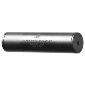 Black Rain Ordnance firearm suppressor on white background