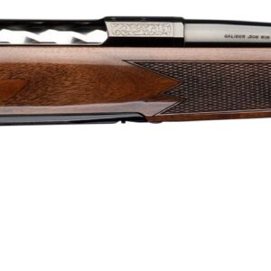 Bolt-action hunting rifle with wooden stock