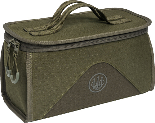 Olive green zippered carrying case with handle