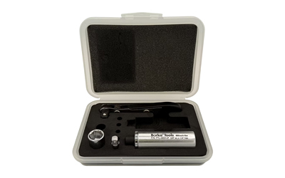 Open lock picking tool kit in plastic case