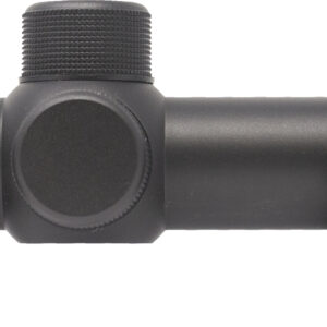 Black rifle scope isolated on white background