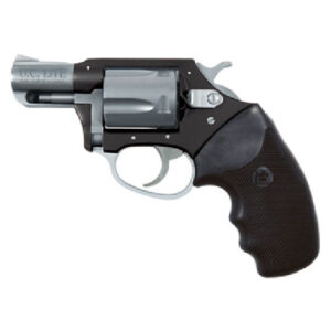Compact revolver handgun on white background
