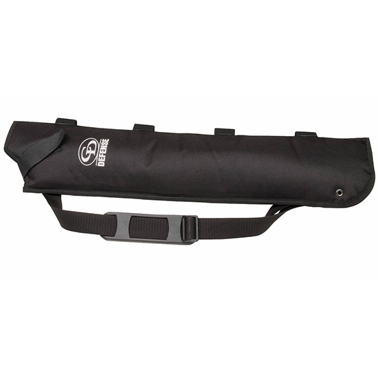Black tactical rifle case with shoulder strap