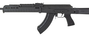 Black AK-style assault rifle on white background