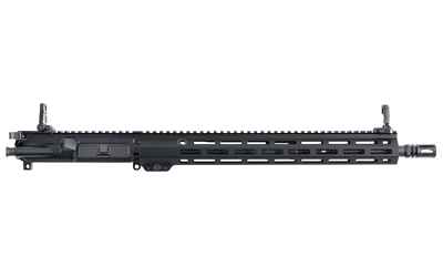 Black AR-15 style rifle upper assembly