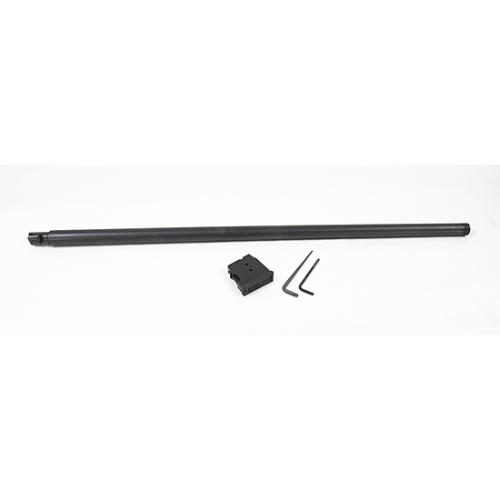 Black metal rod with mounting hardware and Allen keys