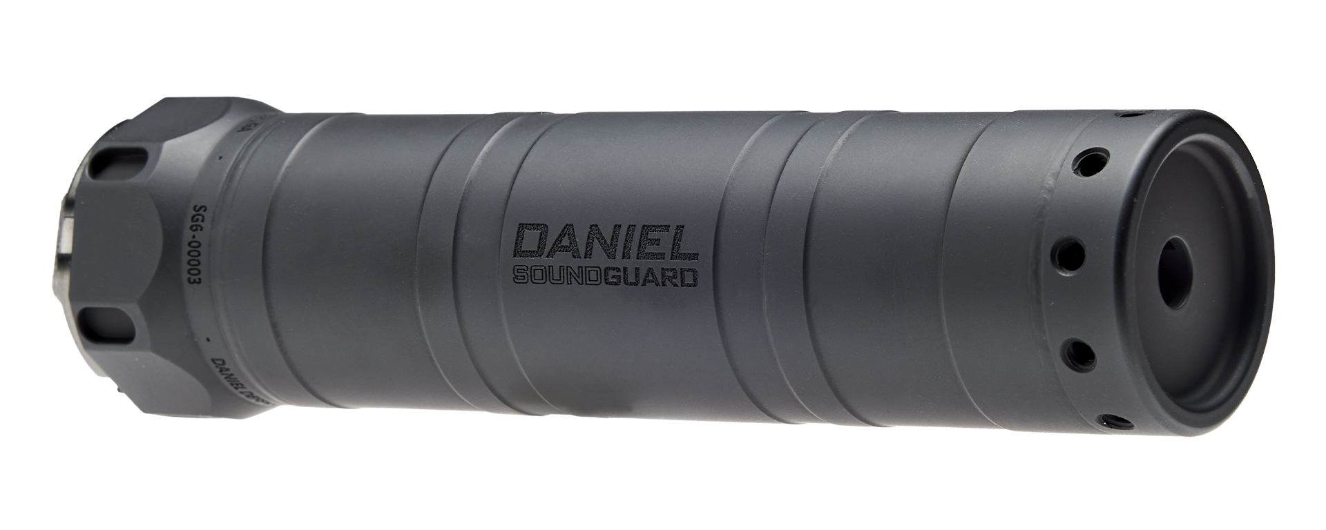 Daniel SoundGuard firearm suppressor on white background