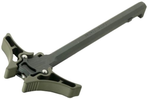 Olive drab AR-15 charging handle component