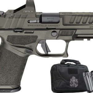 Springfield Armory 9mm pistol with optic and magazines