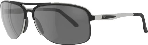 Black rectangular sunglasses with dark tinted lenses
