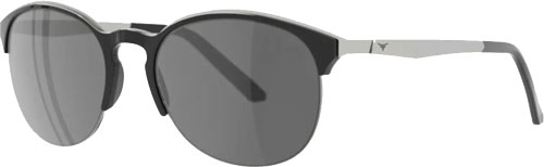 Gray metal frame sunglasses with dark lenses