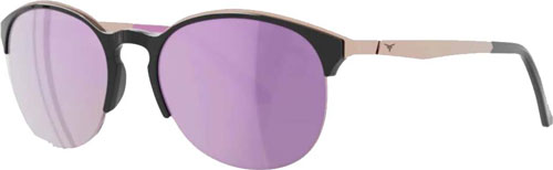 Black and pink mirrored aviator sunglasses