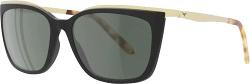 Black square sunglasses with tortoiseshell arms