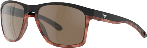 Brown rectangular sunglasses with gradient lenses