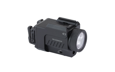 Compact tactical weapon-mounted flashlight with side mount