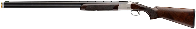 Over-under double-barrel shotgun with wooden stock