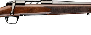 Bolt-action rifle with wooden stock
