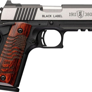 1911 Black Label .380 handgun with wood grip