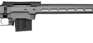Modern bolt-action precision rifle with long barrel